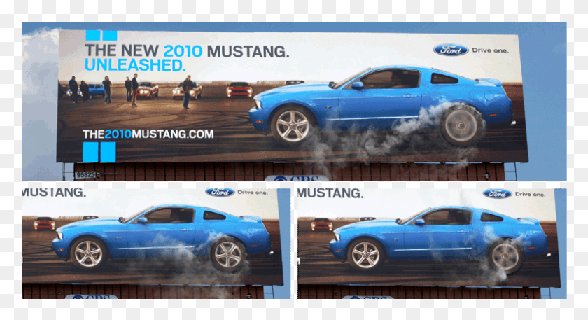 791x403 Mustang Smoking Burnout Billboard Ford, Tire, Wheel, Machine HD PNG Download