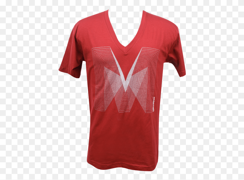 440x561 Mutemath Infinite Regression V Neck Cranberry Active Shirt, Clothing, Apparel, Sleeve HD PNG Download