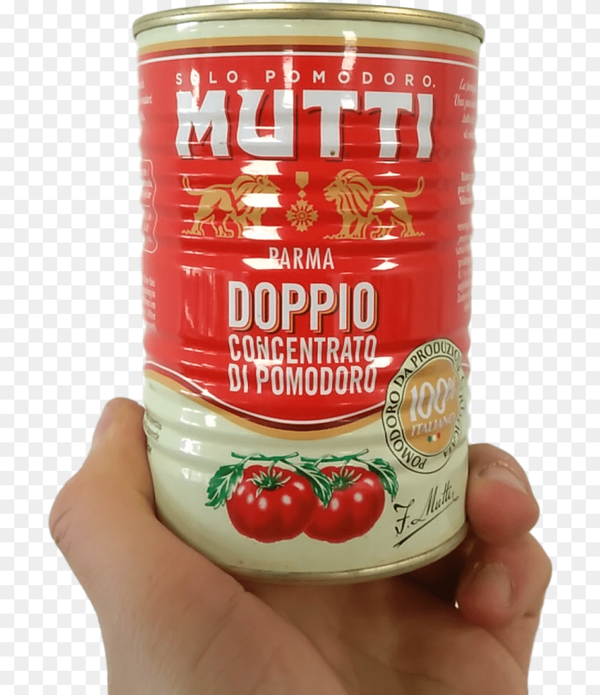 710x974 Mutti Puree Double Tomatoe Concentrate Gr 440 In Tin, Can, Aluminium, Canned Goods, Food Clipart PNG