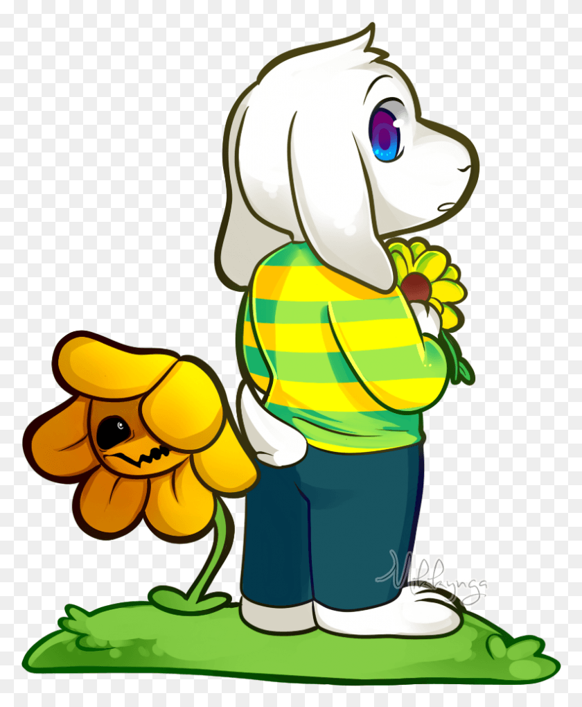 793x977 Mwg Undertale Flower Yellow Clip Art Plant Cartoon, Photography, Hand HD PNG Download