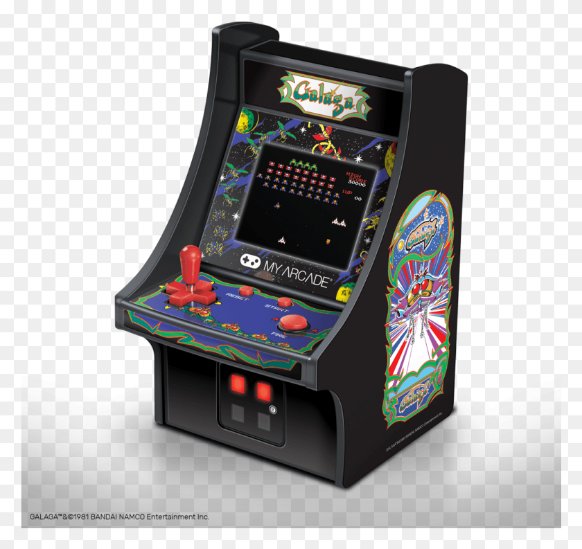1001x941 My Arcade Galaga Micro Player Retro Arcade Cabinet My Arcade, Arcade Game Machine HD PNG Download