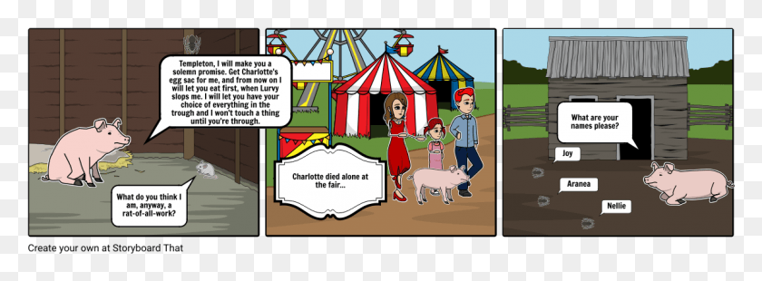 1146x368 My Charlotte39s Web Favorite Scenes Cartoon, Circus, Leisure Activities, Person HD PNG Download