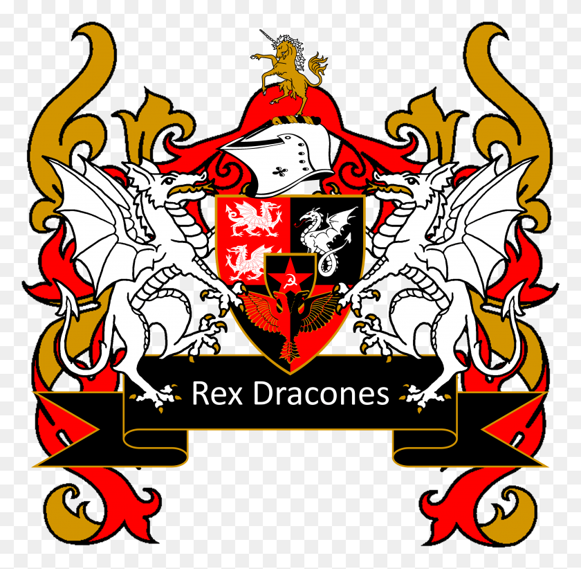 3522x3443 My Current Coat Of Arms Herb, Poster, Advertisement, Dragon HD PNG Download