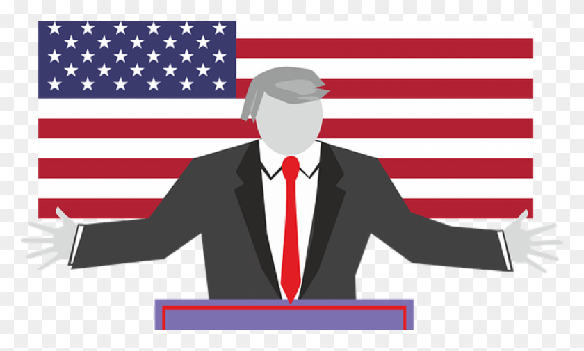 1024x585 My Delivery Man39s Night With Donald Trump American Flag Large, Flag, Symbol, Tie HD PNG Download