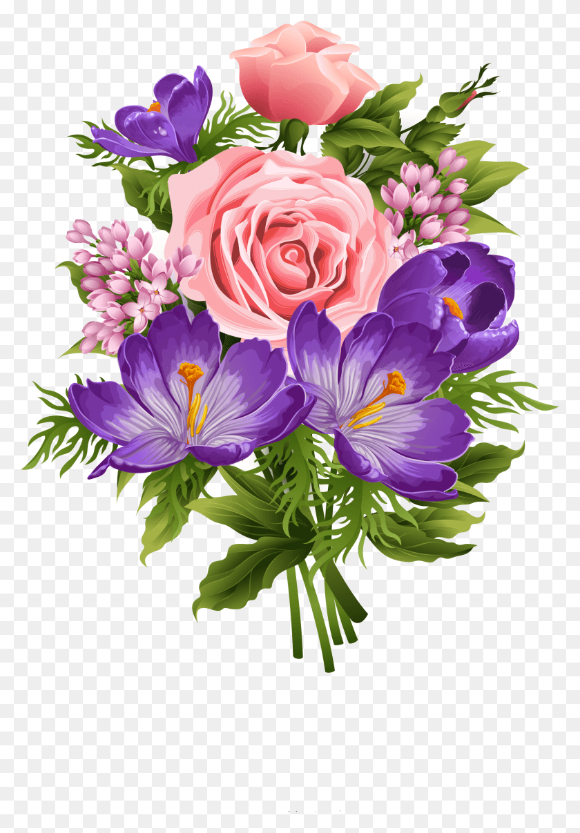 1760x2589 Descargar Png Mi Diseño Hermosas Flores Flor Clipart Botánico Pintura A La Acuarela, Planta, Flor, Crocus Hd Png