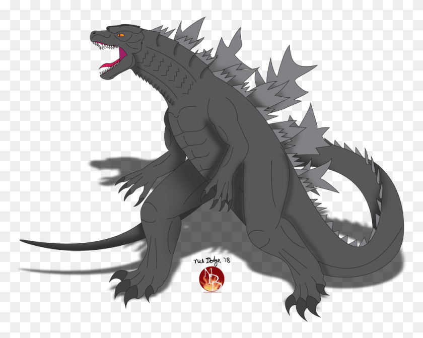 956x750 My Drawings Of The Kaiju From Godzilla Legendary Godzilla By, Dragon, Animal, Dinosaur HD PNG Download