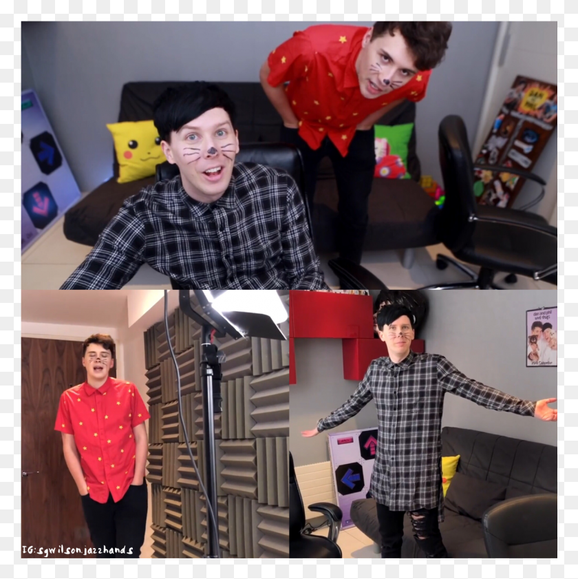 1201x1203 My Edit Of Dan Amp Phil Wore Each Other39s Clothes In Fun, Clothing, Sleeve, Pants HD PNG Download