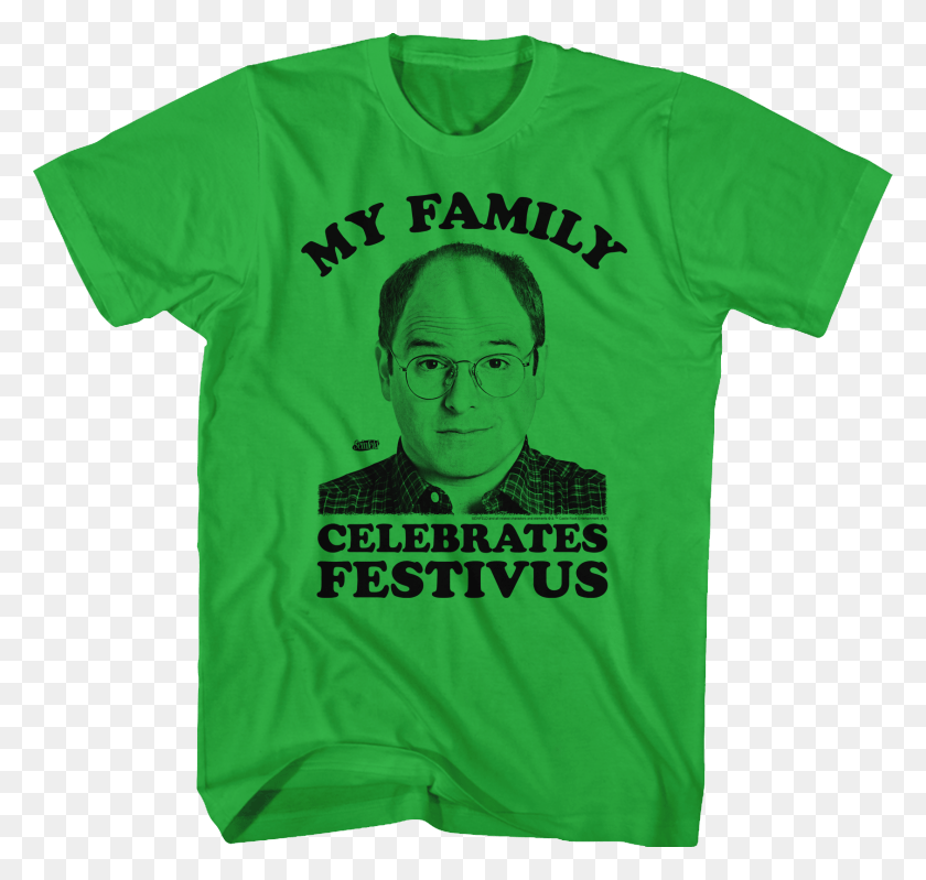 1685x1598 Descargar Png / Mi Familia Celebra Festivus Seinfeld T Shirt Active Shirt, Ropa, T-Shirt Hd Png