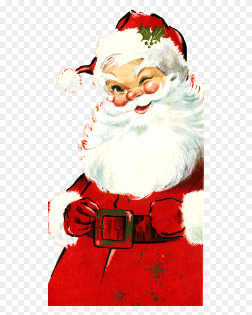 519x989 Мой Любимый Санта-Лицо Винтажный Рождественский Санта, Игрушка, Кукла, Человек Hd Png Скачать
