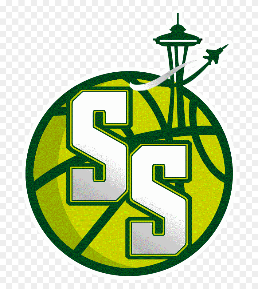 700x879 My First Couple Posts Nba 2k17 Expansion Logos Concepts Seattle Supersonics Concept Logo, Text, Symbol, Number HD PNG Download