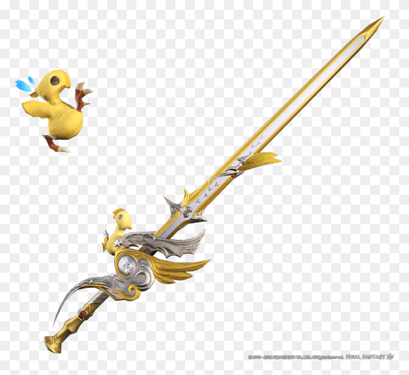 1083x986 My First Thought Was This Will Fit A Chocobo Themed Stormblood Collector39s Edition Items, Weapon, Weaponry, Spear HD PNG Download