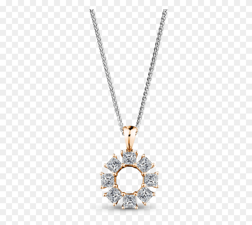 285x693 My Girl Lucky 8 Diamond Pendant Set In 18k Rose Gold Locket, Necklace, Jewelry, Accessories HD PNG Download