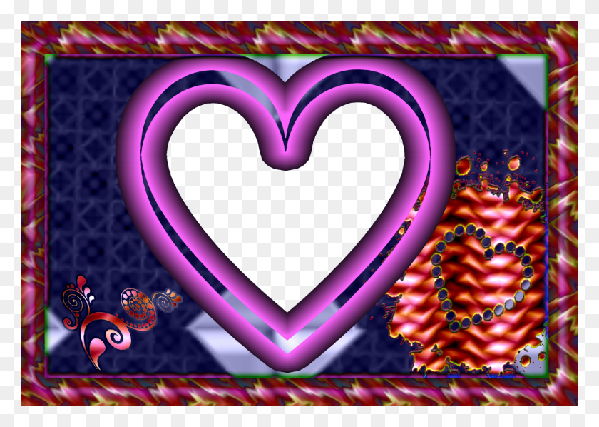 1600x1104 My Heart 3 Frame Heart, Purple, Graphics HD PNG Download