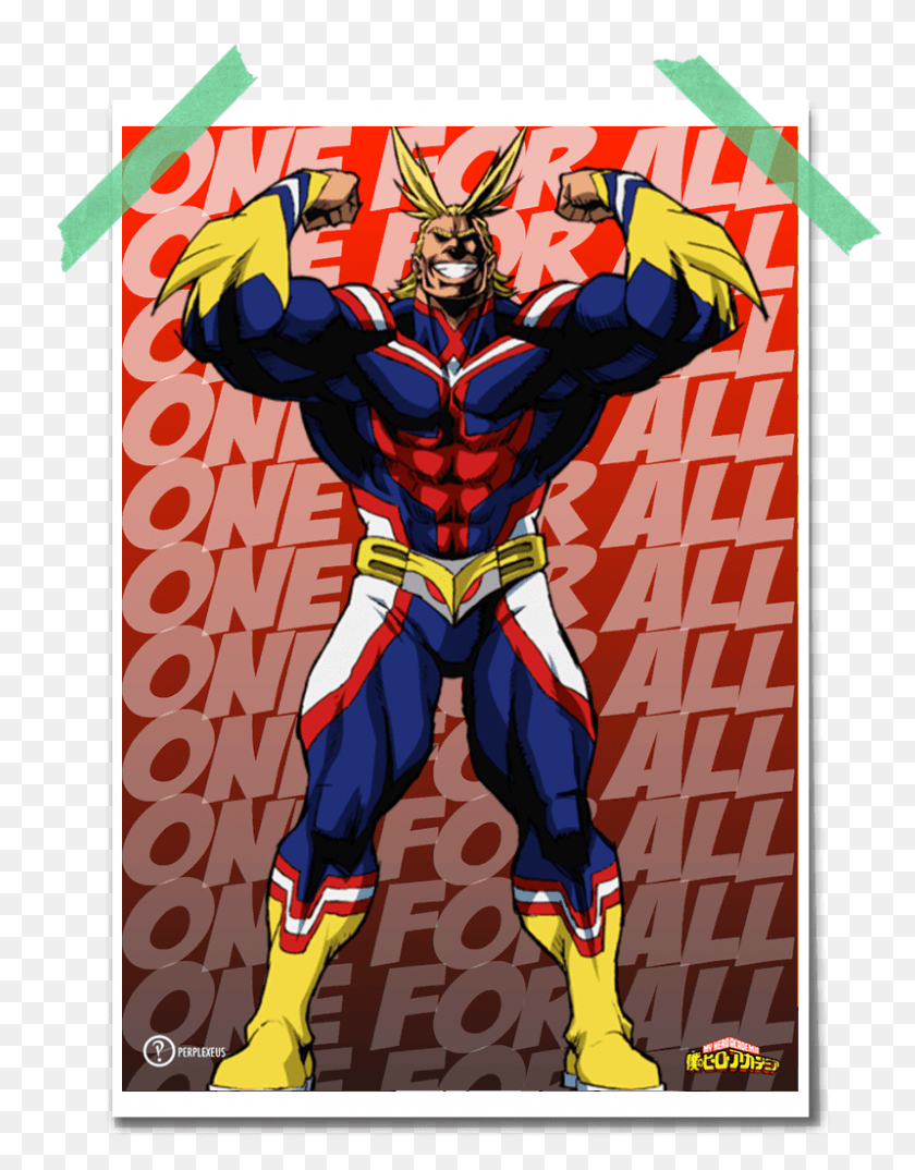 799x1039 My Hero Academia Boku No Hero Academia All Might One All Might Poster, Person, Human, Advertisement HD PNG Download
