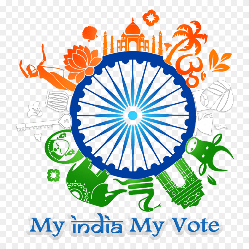 740x781 Descargar Png Mi India Mi Voto India Página De Portada De Facebook, Gráficos, Diseño Floral Hd Png