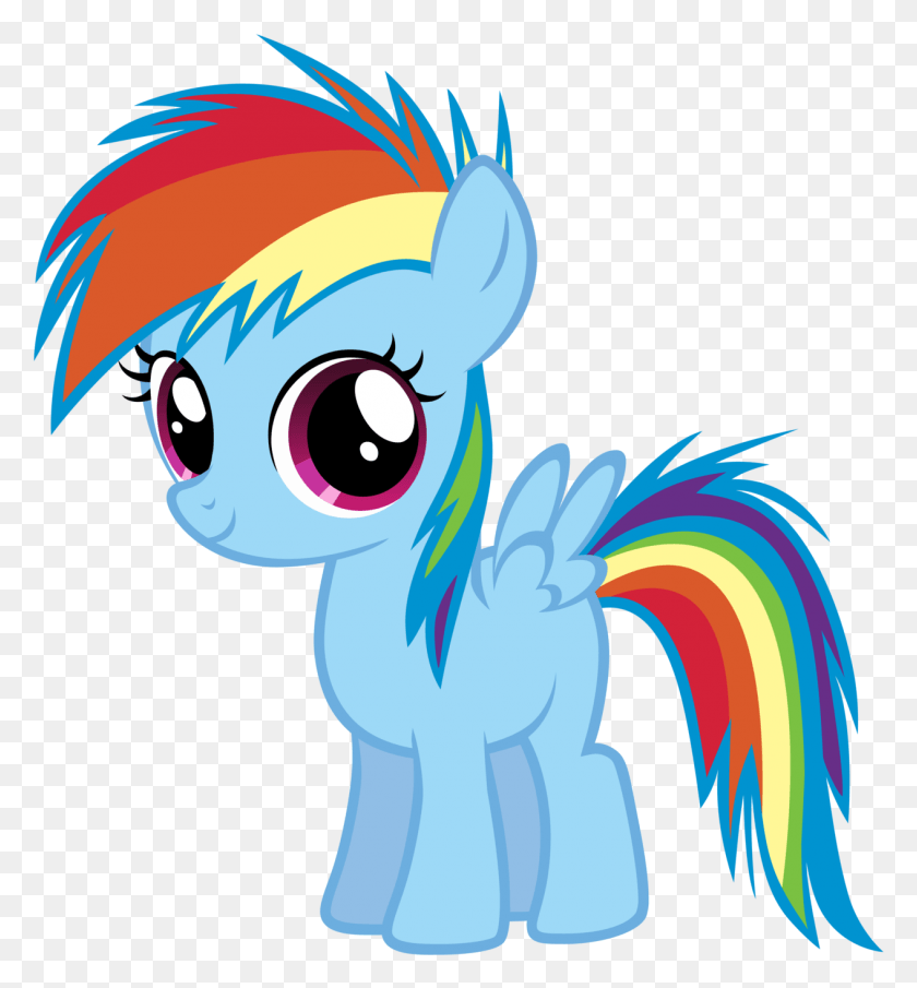 1264x1370 My Little Pony Clipart Rainbow Dash My Little Pony Young Rainbow Dash, Graphics, Toy HD PNG Download