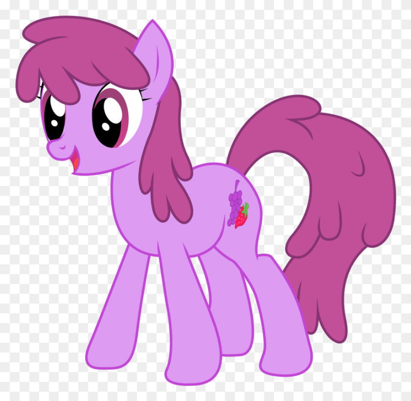 851x829 My Little Pony Iron Pony Berryshine Character Mlp Strawberry Cutie Mark, Toy, Purple, Dragon HD PNG Download