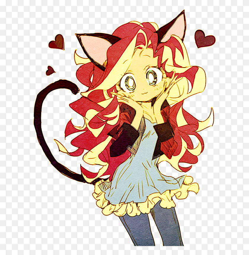 618x797 Descargar Png My Little Pony, My Little Pony Sunset Shimmer Cat, Graphics, Arte Moderno Hd Png