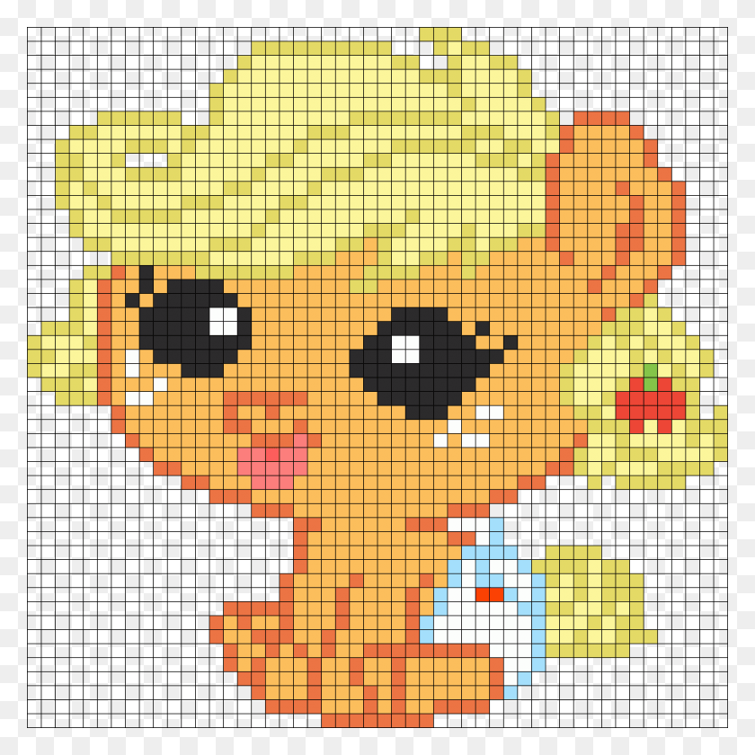 1051x1051 My Little Pony Newborn Applejack Perler Bead Pattern My Little Pony Pixel Art Pinkie Pie, Rug, Game, Jigsaw Puzzle HD PNG Download
