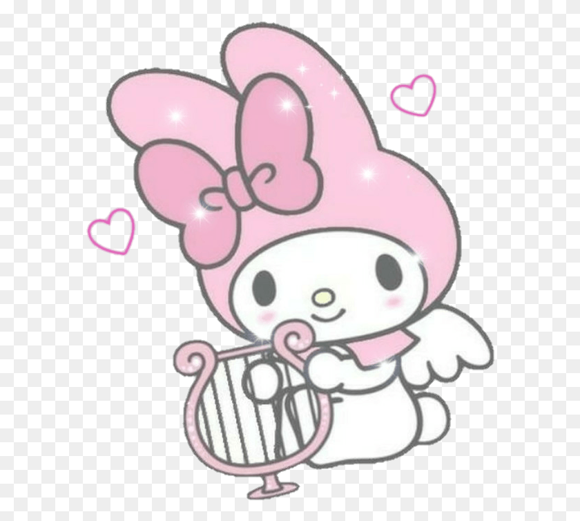592x694 My Melody Angel And Image Aesthetic Hello Kitty, Chef, Doodle HD PNG Download