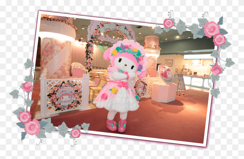 996x626 Descargar Png My Melody Dream Cafe, My Melody Cafe Tokyo, Toy, Doll, Muebles Hd Png