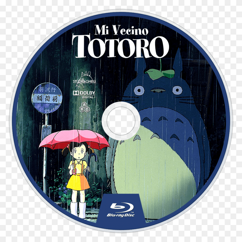 1000x1000 Descargar Png Mi Vecino Totoro Bluray Disc Image Mi Vecino Totoro, Disco, Dvd, Persona Hd Png