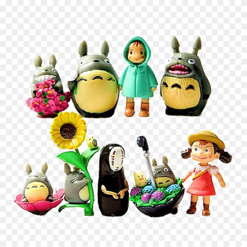 1000x1001 My Neighbor Totoro Figure Spirited Away Anime Models Dimantshop, Figurine, Toy, Baby, Person Sticker PNG