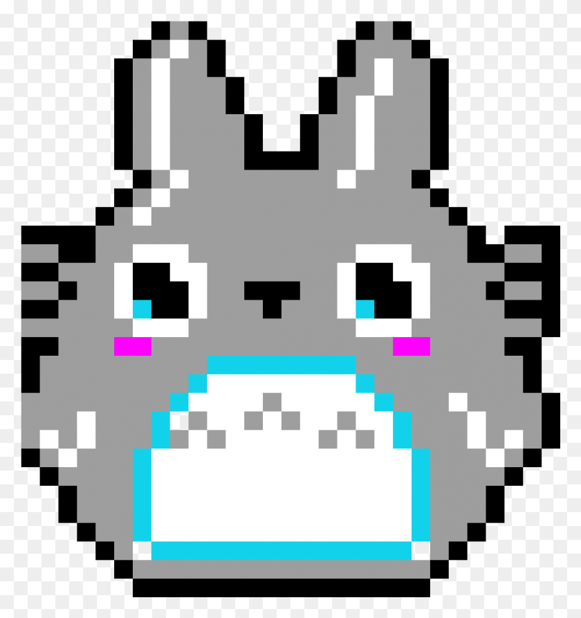 1074x1148 My Neighbour Totoro 24 By 24 Pixel Art, Text, Rug, Paper HD PNG Download