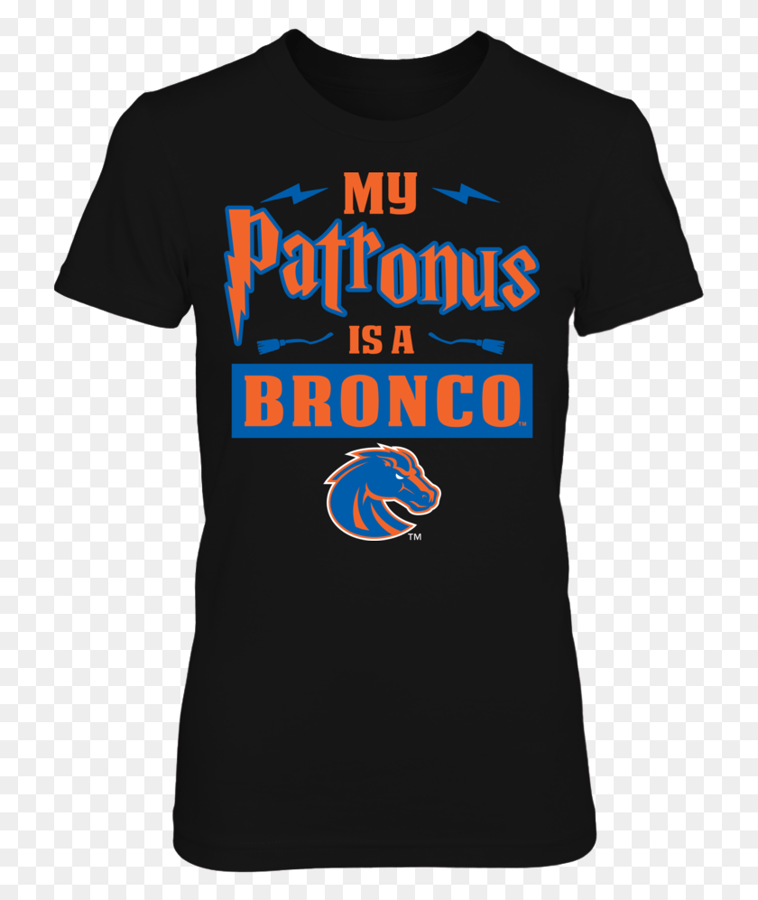 723x937 My Patronus Is A Bronco Boise State Angry T Shirt, Clothing, Apparel, T-shirt HD PNG Download