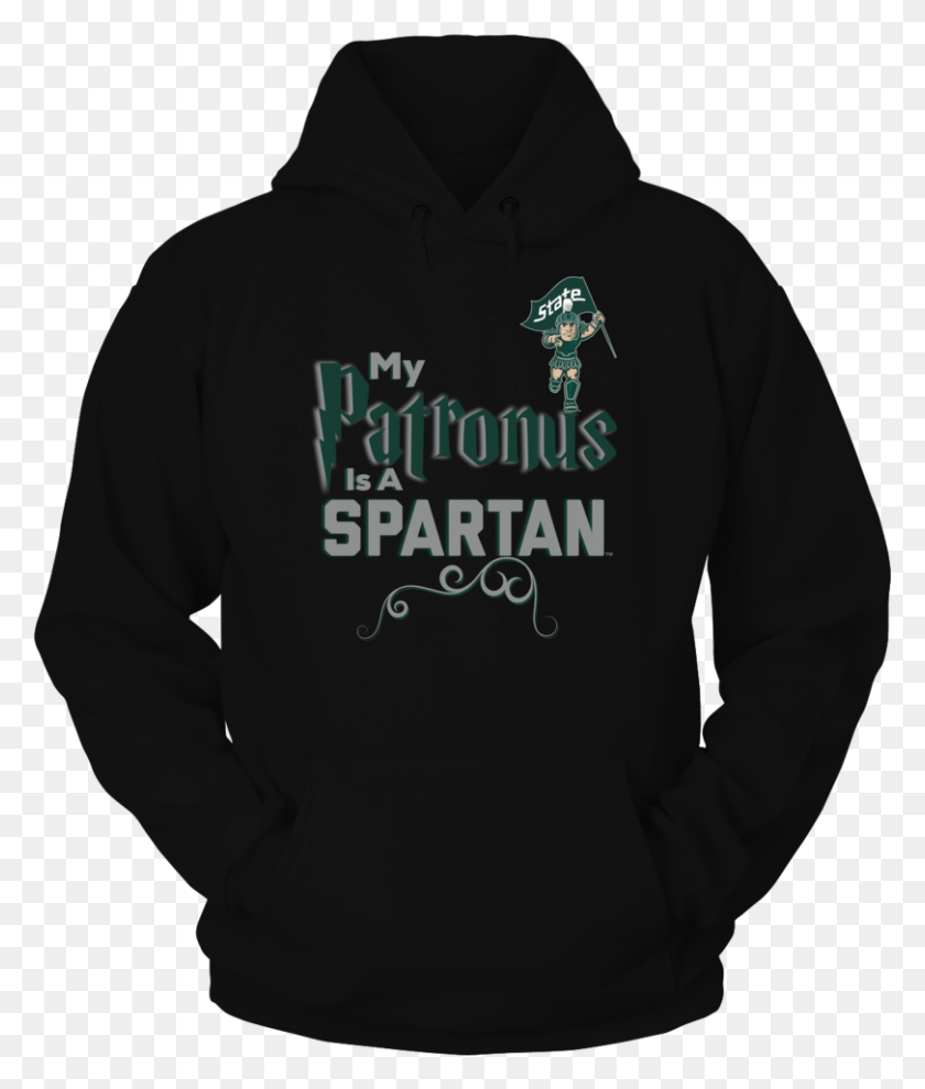 811x966 My Patronus Is A Spartan Hoodie, Clothing, Apparel, Sweatshirt HD PNG Download