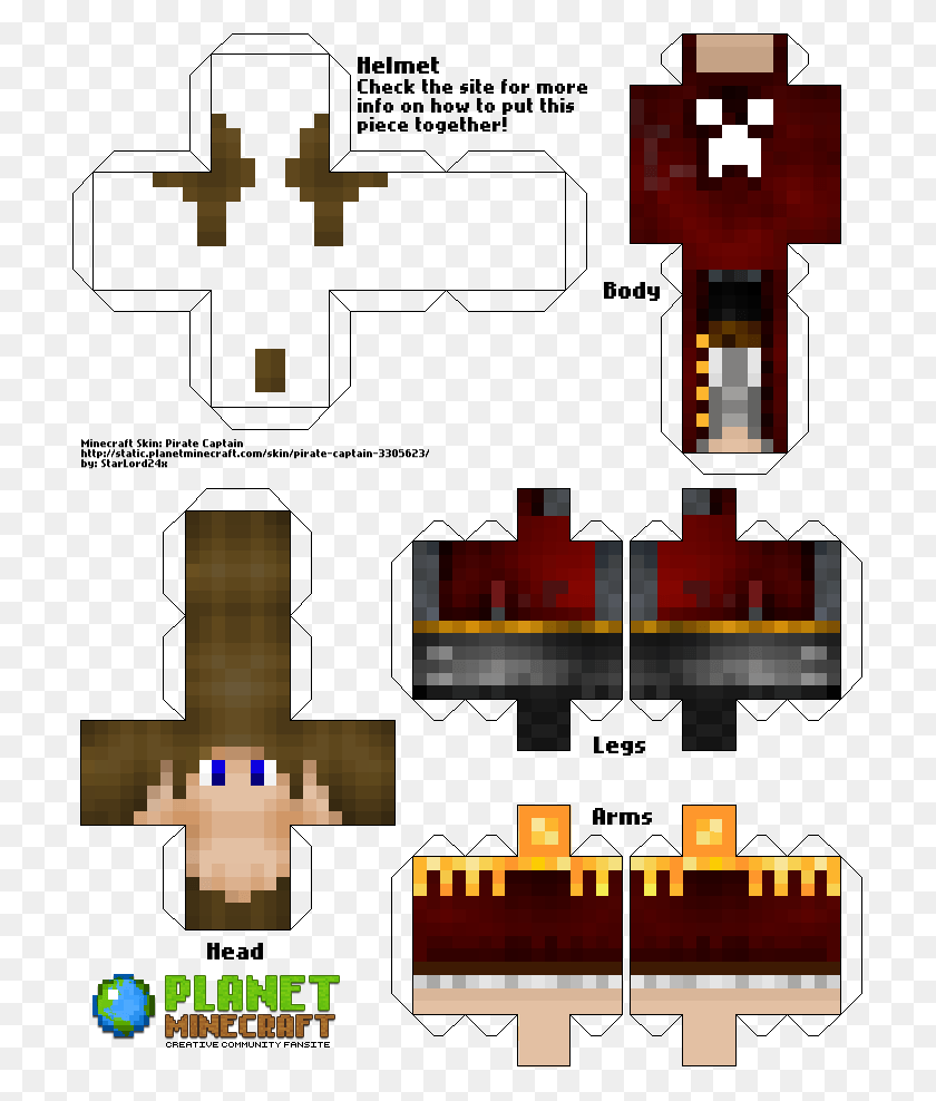 710x928 My Pirate Captain Skin On Minecraft Papercraft Minecraft Skin Enderman, Poster, Advertisement, Super Mario HD PNG Download