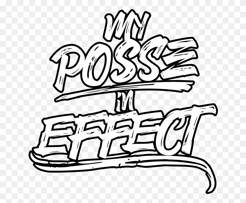 648x633 My Posse In Effect Drawing, Text, Label, Alphabet HD PNG Download