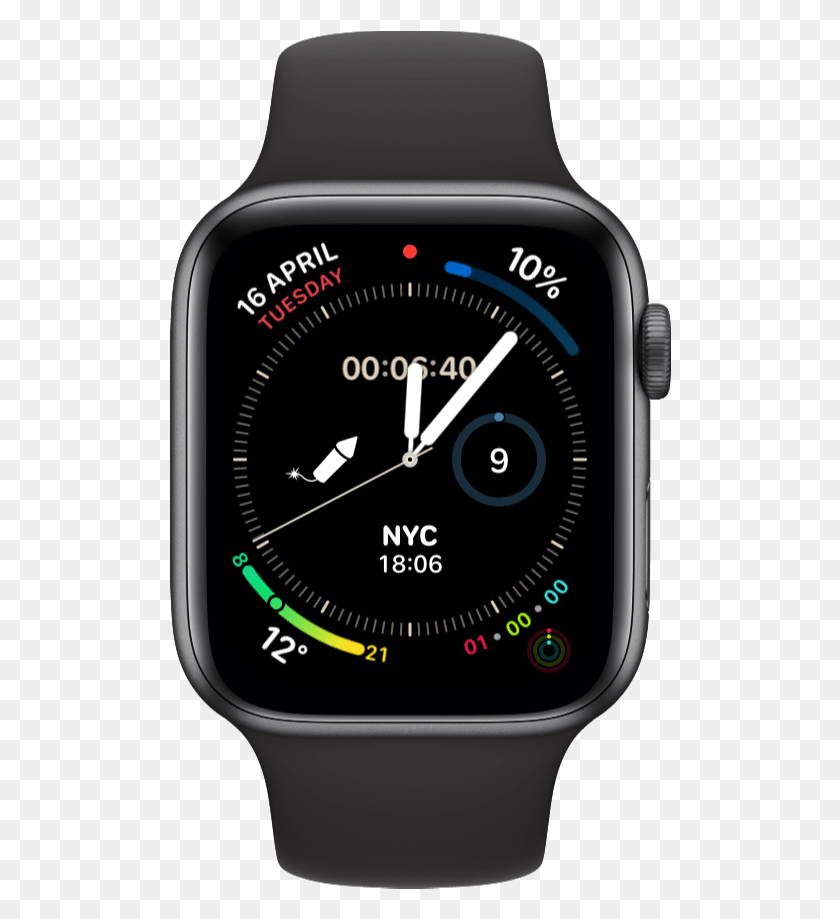 502x859 My Watch Face Featuring Nyc39s Time Zone Powered By Apple Watch Series 4 Gps 44mm Space Gray Aluminum Case, Mobile Phone, Phone, Electronics HD PNG Download