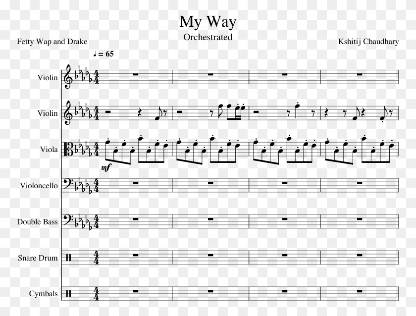 773x578 My Way Sheet Music For Violin Viola Cello Contrabass Stitches Drum Sheet Music, Gray, World Of Warcraft HD PNG Download