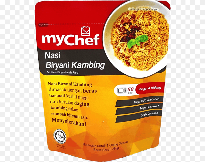 Mychef Nasi Beriani, Advertisement, Food, Ketchup, Food Presentation Clipart PNG