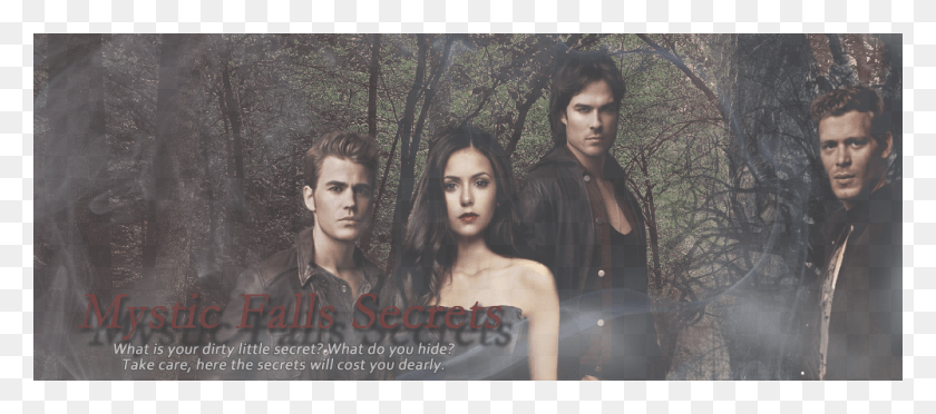 1000x400 Mystic Falls Secrets Quotthe Vampire Diariesquot 2009, Person, Clothing, Face HD PNG Download