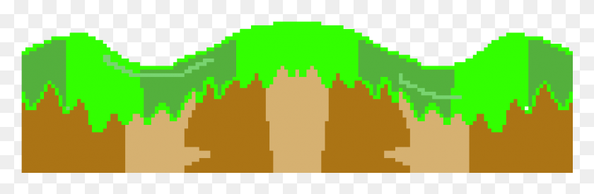 1193x329 Иллюстрация Травы Зоны Мистического Сада, Minecraft, Pac Man, Super Mario Hd Png Скачать