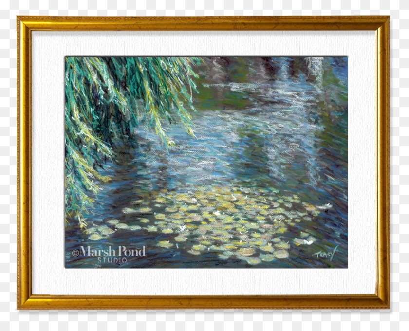 824x655 Mystic Water Lilies Print Picture Frame, Monitor HD PNG Download