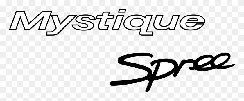 2191x812 Логотип Mystique Spree Прозрачная Каллиграфия, Текст, Алфавит, Номер Hd Png Скачать