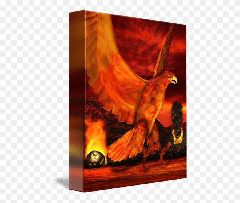 479x650 Myth Series Phoenix Fire By Sharon Sims Palm Harbor Painting, Mountain, Outdoors, Nature HD PNG Download