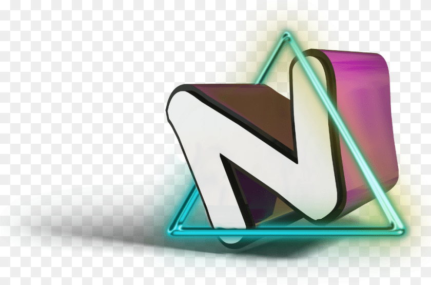 970x641 N Neon Picsart Picsart Logo N, Light, Triangle, Symbol, Text Transparent PNG