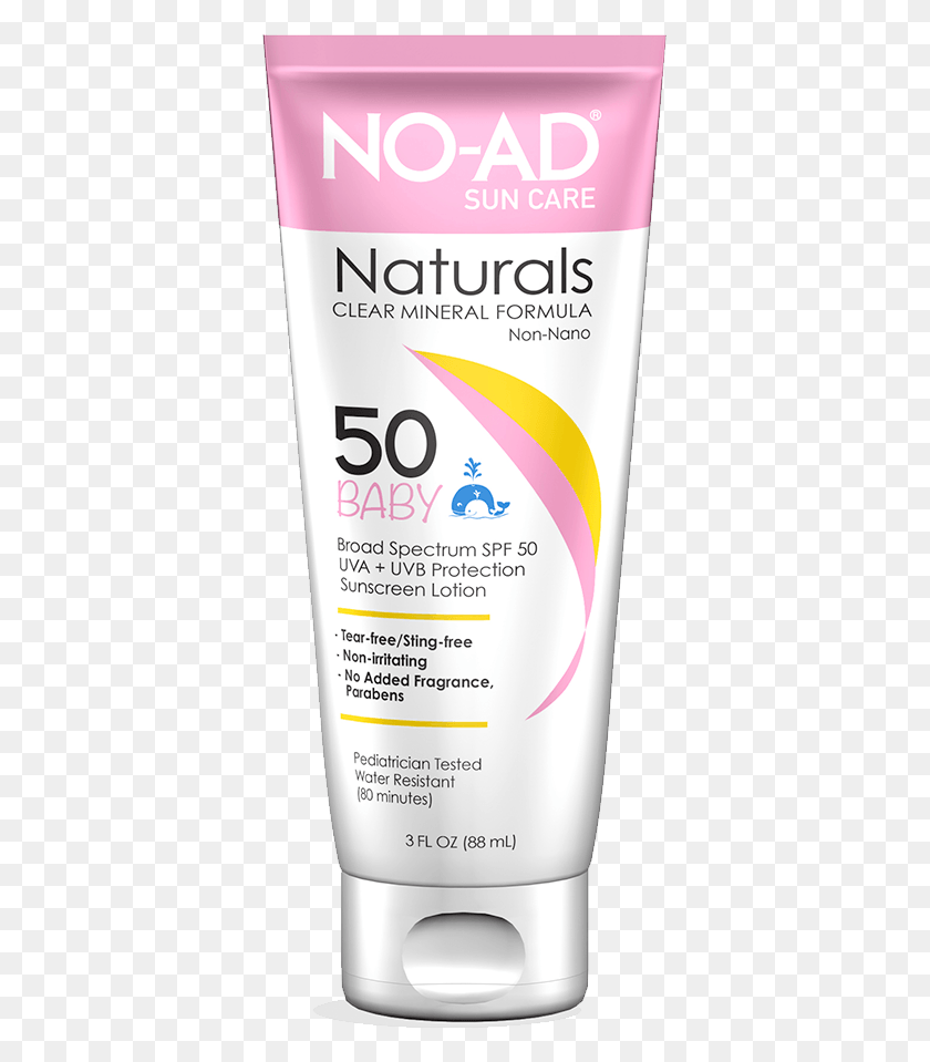 367x899 Na Nat Baby Spf 50 Lotion 0 00774 Suave Smoothing With Cocoa Butter And Shea, Bottle, Sunscreen, Cosmetics HD PNG Download