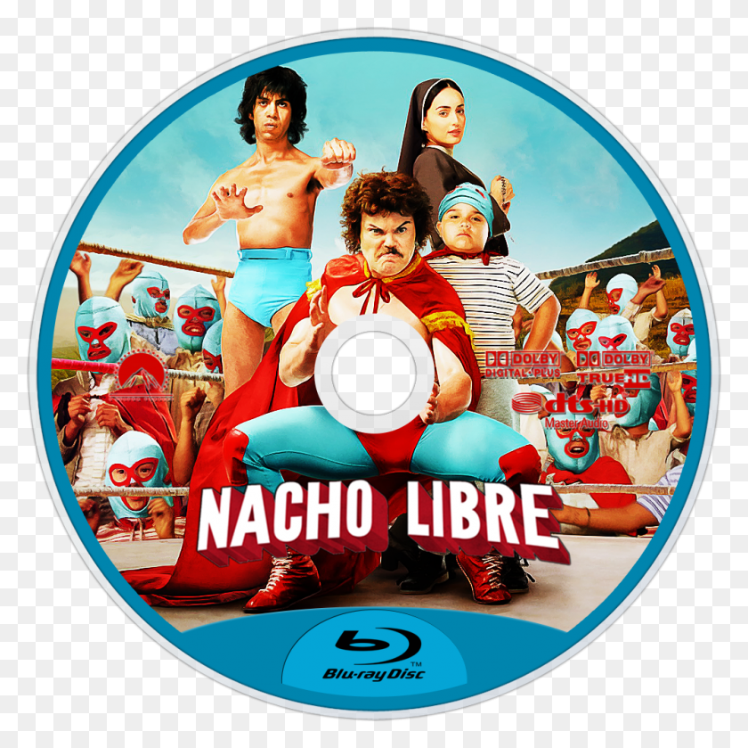 1000x1000 Descargar Png Nacho Libre Bluray Disc Image Nacho Libre, Disk, Dvd, Person Hd Png