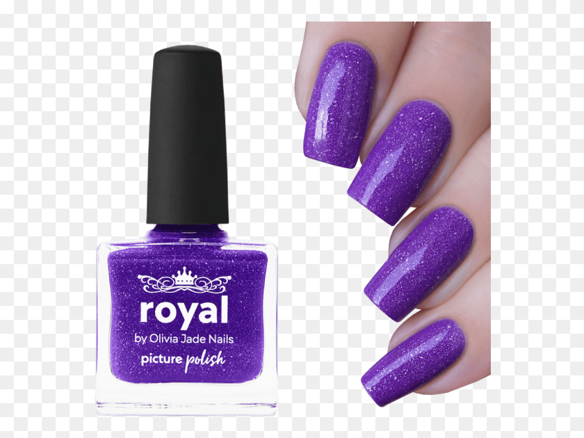 572x570 Nail Polish Royal Purple Nail Polish All Color Nail Polish, Cosmetics, Person, Human HD PNG Download