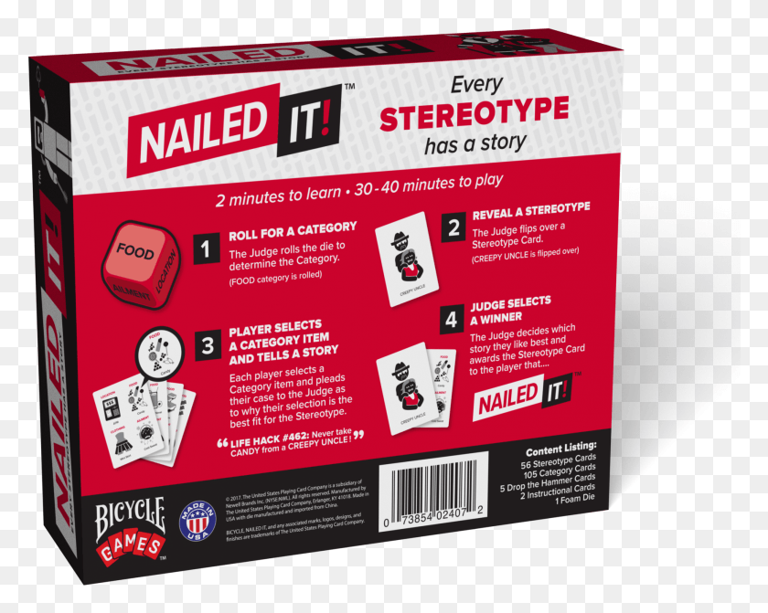 1824x1429 Nailed It Back Of Box 3d Flyer, Poster, Advertisement, Paper HD PNG Download