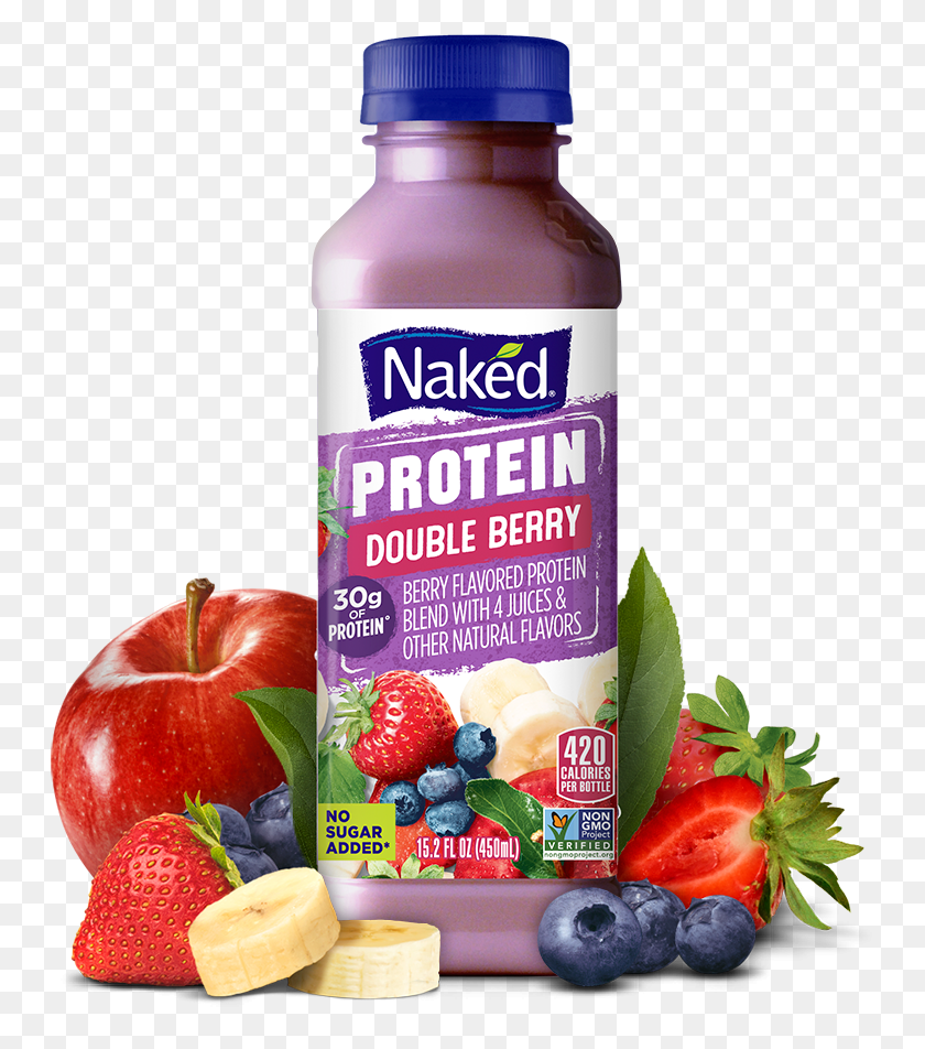 749x892 Naked Juice Meet The Family Egg Roll Wrappers Breakfast Naked Smoothie Berry Blast, Plant, Food, Fruit HD PNG Download