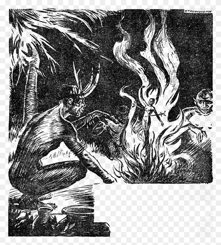 1564x1743 Обнаженная Леди Обнаженный Мужчина Перед Огнем, Книга, Комиксы Hd Png Скачать