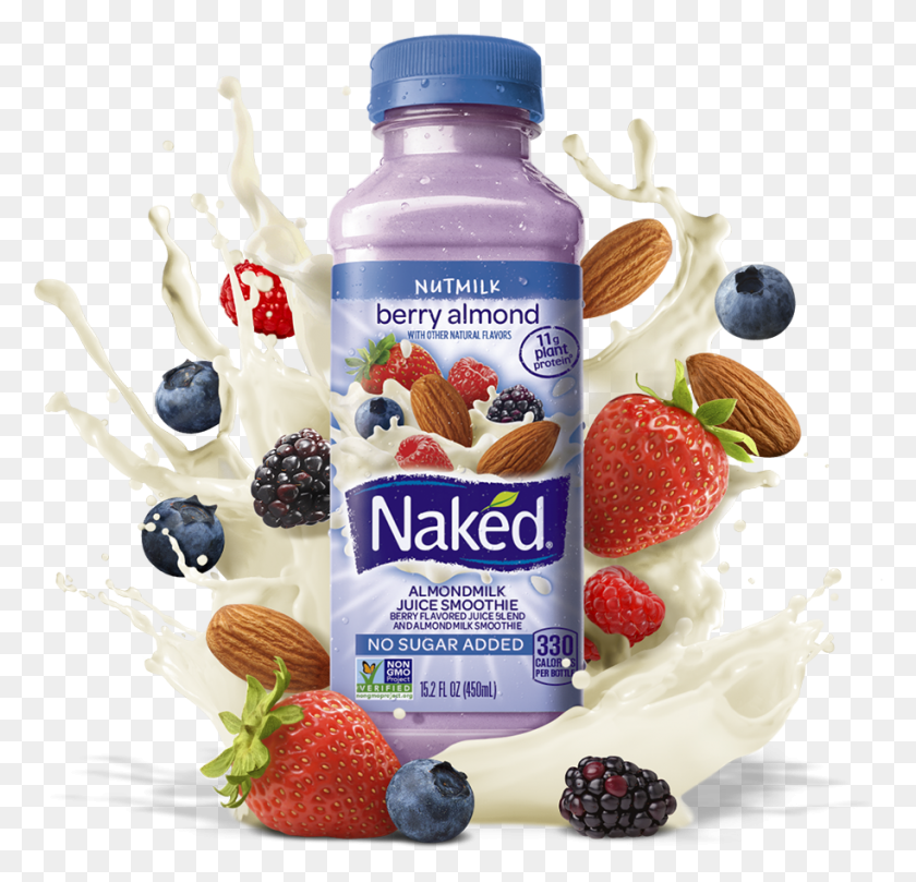 914x878 Naked Nutmilk Berry Almond Smoothie Juice, Plant, Food, Beverage HD PNG Download