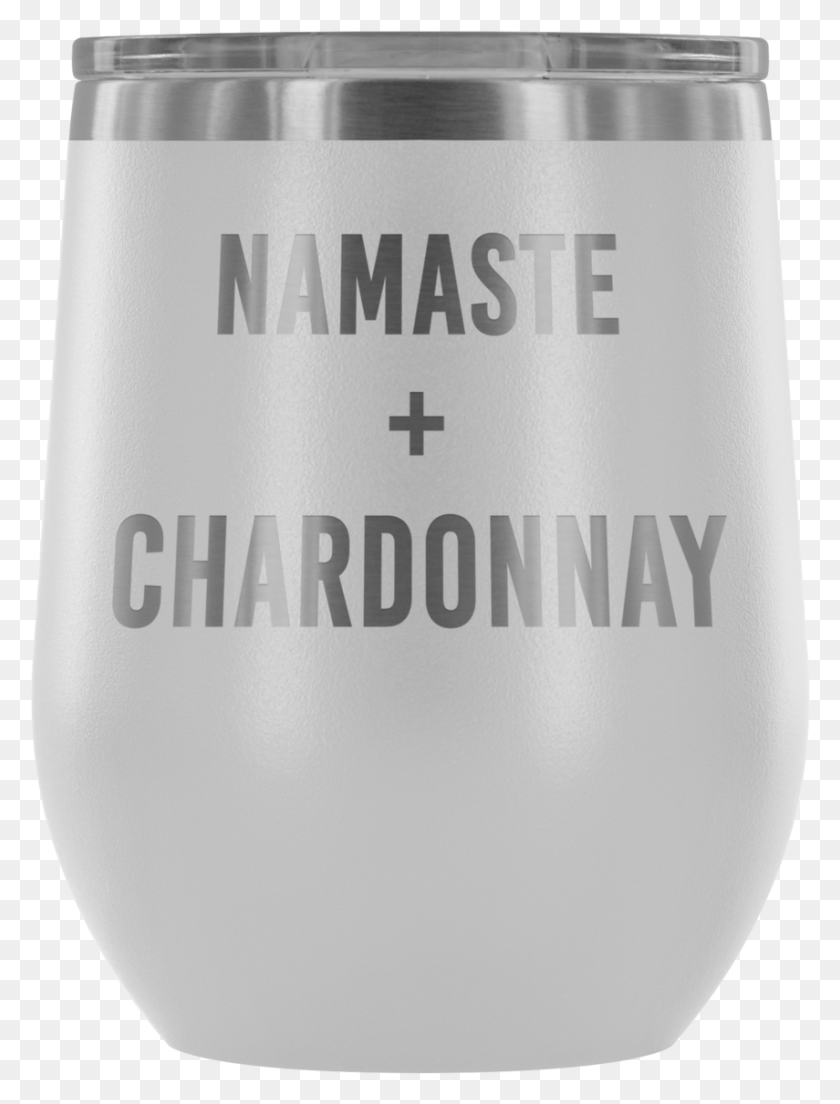 855x1145 Descargar Png Namaste Chardonnay Vino Vaso Divertido Yoga Vaso Diet Soda, Aluminio, Bebida, Bebida Hd Png