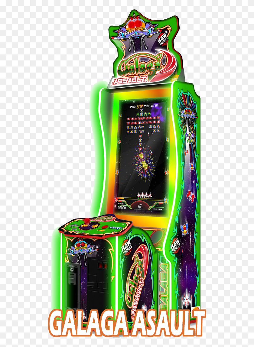 526x1088 Descargar Png / Namco Galaga Assault, Arcade Game Machine Hd Png